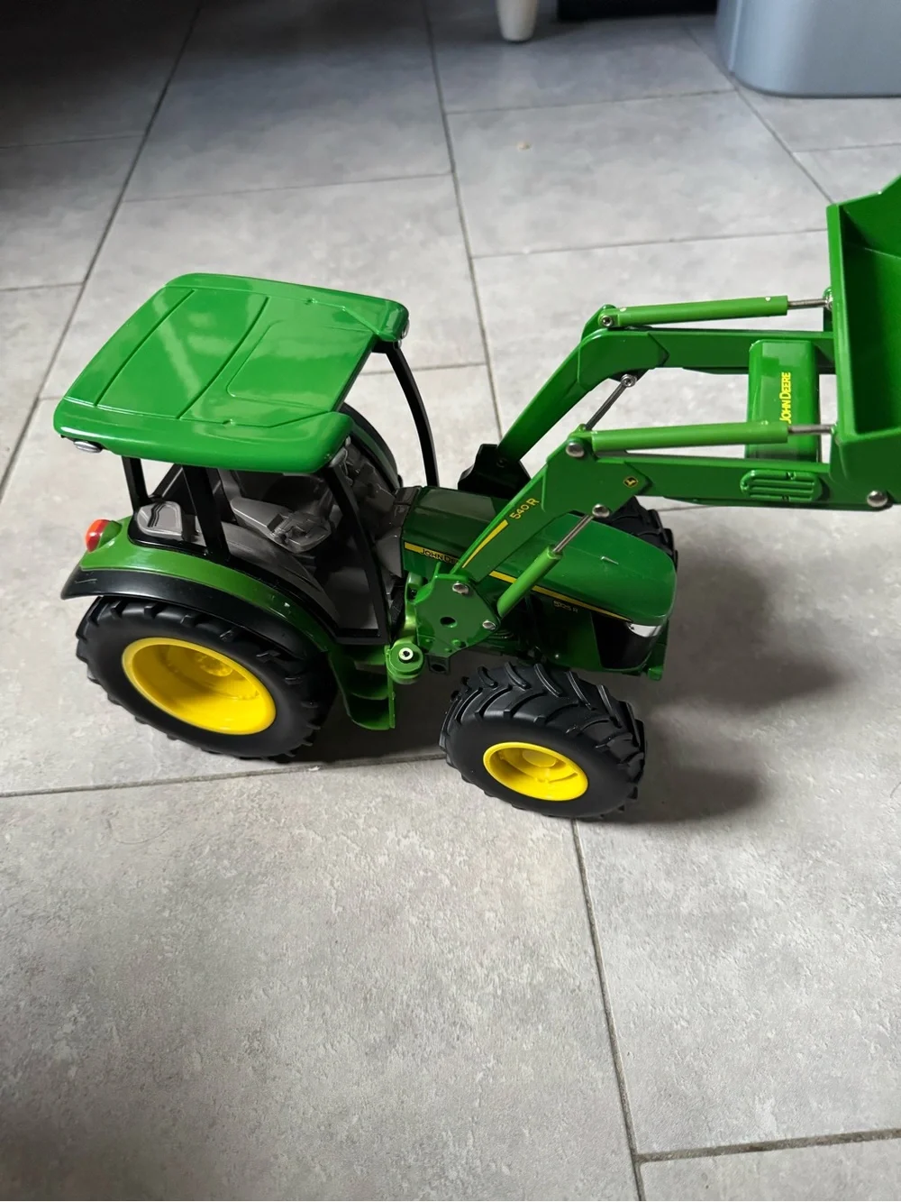 John Deere Green and Yellow Front Loader Tractor Toy